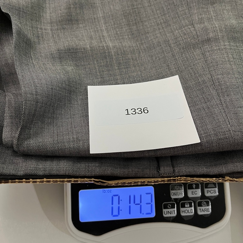 Joseph Abboud Tollegno 1900 Dress Pants Mens 36R Grey Flat Front Wool Italy Lux - Picture 15 of 15